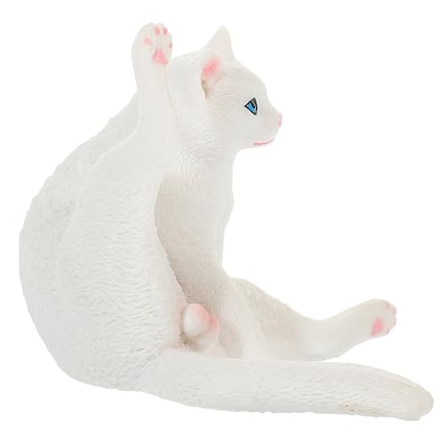 GLSTOY Realistische Katze Figur Spielzeug Tier Modell Entzückende Kätzchen Statue für Decor Desktop Katze Ornament von GLSTOY