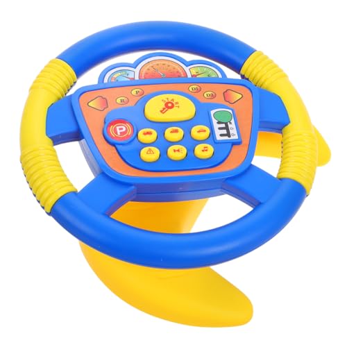 GLSTOY Simuliertes Fahren Kinderlenkradspielzeug mit Licht und Musik Drehbar Kompatibel mit Kinderwagen und Autositzen Pädagogisches Rollenspielzeug für Jungen und Mädchen von GLSTOY