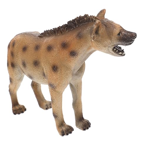 GLSTOY Simuliertes Hyäne Modell Realistische Hyänenstatue aus Kunststoff für Perfektes Lernspielzeug zur Kognitiven Entwicklung für Miniaturgarten und Dekoration von GLSTOY