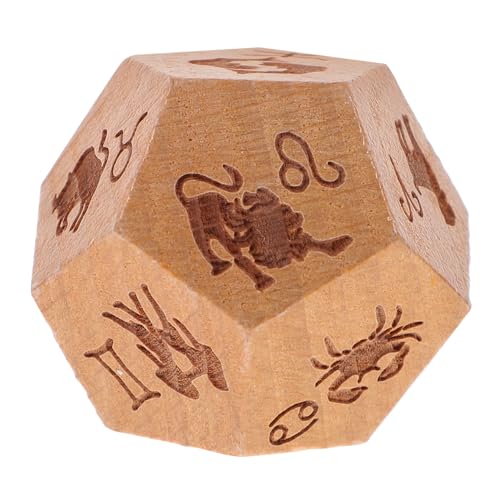 GLSTOY Holz Würfel Sternzeichen Würfel Wahrsage Zubehör Tarot Prop Party Favors Spielwürfel Requisiten Für Kinder Und Erwachsene von GLSTOY