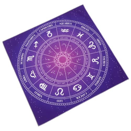 GLSTOY Tarot-tischdecke Altar-Tarot-kartentuch Tarot Altartuch Wicca-zubehör Und Werkzeuge Wandteppich Mit 12 Sternbildern Pentagramm Weissagung Tischtuch Pentagramm-tischdecke Polyester GLSTOY Tarot-tischdecke Altar-Tarot-kartentuch Tarot Altartuch Wicca-zubehör Und Werkzeuge Wandteppich Mit 12 Sternbildern Pentagramm Weissagung Tischtuch Pentagramm-tischdecke Polyester von GLSTOY