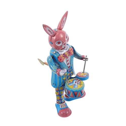 GLSTOY Eisen-Schlagzeuger-Spielzeug Mechanische Puppe Im Vintage-Stil Zum Aufziehen Musikspielzeug Für Kleinkinder Büro-/café- Entzückende Uhrwerk-Puppe von GLSTOY