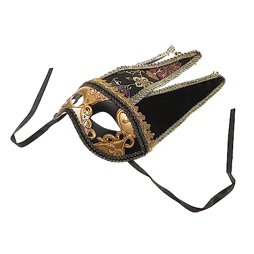 GLSTOY Venezianische Herren Halbmaske Für Karneval Und Mottopartys Stilvolle Schwarze Masquerade Maske Mit Zufälligem Muster Für Besondere Anlässe Und Festlichkeiten GLSTOY Venezianische Herren Halbmaske Für Karneval Und Mottopartys Stilvolle Schwarze Masquerade Maske Mit Zufälligem Muster Für Besondere Anlässe Und Festlichkeiten von GLSTOY