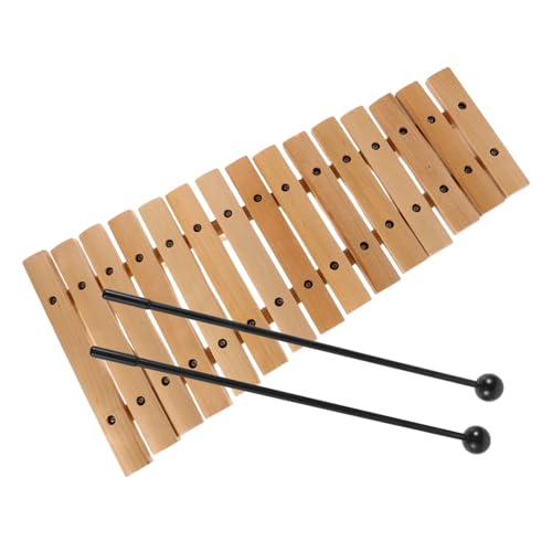 GLSTOY Xylophon-Set Aus Holz Mit Schlägeln Für Kinder Und Kleinkinder Pädagogisches Musikinstrument Mit 15 Tönen Sensorisches Spielzeug von GLSTOY