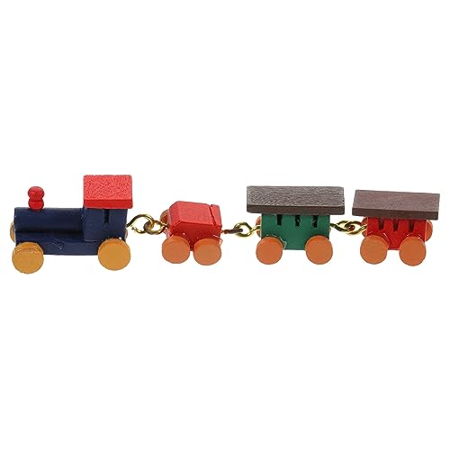 GLSTOY Mini-eisenbahnmodell Für Puppenhaus Holzspielzeug Miniatur-zubehör Kreative Dekoration Traditionelles Kinderspielzeug von GLSTOY