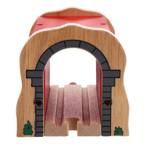 GLSTOY Eisenbahnschienen-erweiterungsset Aus Holz Mit Tunnelspielzeug Und Zubehör Für Spielspaß Bei Kindern von GLSTOY