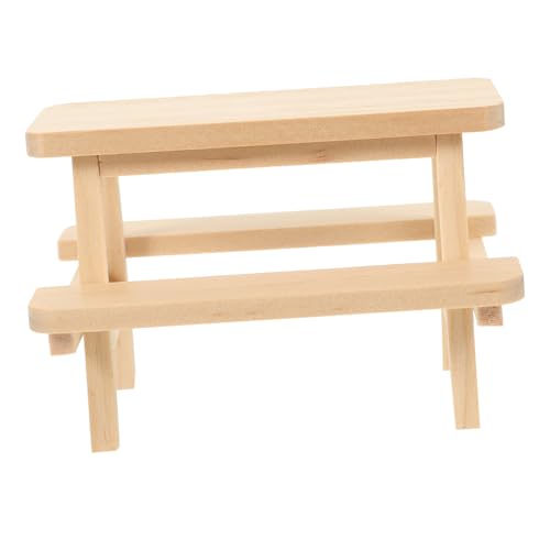 GLSTOY Mini-Tisch- und Stuhlset Aus Holz für Mädchenspielzeug Puppenhaus Dekorative Requisiten GLSTOY Mini-Tisch- und Stuhlset Aus Holz für Mädchenspielzeug Puppenhaus Dekorative Requisiten von GLSTOY