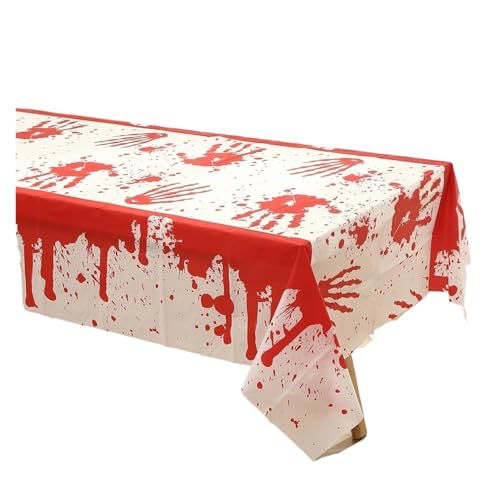 1 Stücke Halloween Skelett Kürbis Spinne Tischdecke Halloween Geist Festival Tag der Toten Streich Party Karneval Party Dekoration(Style 1) von GLSZNQO