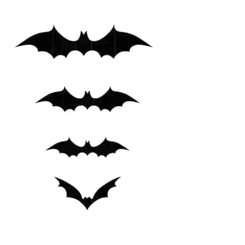 12 Stück hängende Fledermäuse, Halloween-Dekoration for draußen, große fliegende Fledermäuse aus Kunststoff, 3 Größen, for Aufhängen an Bäumen, Veranden, Höfen, Rasenflächen, Halloween im Innenbereich 12 Stück hängende Fledermäuse, Halloween-Dekoration for draußen, große fliegende Fledermäuse aus Kunststoff, 3 Größen, for Aufhängen an Bäumen, Veranden, Höfen, Rasenflächen, Halloween im Innenbereich von GLSZNQO