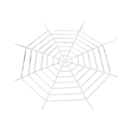 150/250 cm Schwarz-Weiß-Spinnennetz, riesiges, dehnbares Spinnennetz for Zuhause, Bar, Garten, Spukhaus, Horror-Requisiten, Halloween-Party-Dekoration(2.5m White) von GLSZNQO