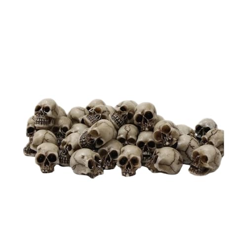 20 Stück Gothic Totenkopf/Pilz Skulpturen Sammlerstück Halloween Dekoration Skelett/Pilz Ornament Landschaft Garten Topf von GLSZNQO