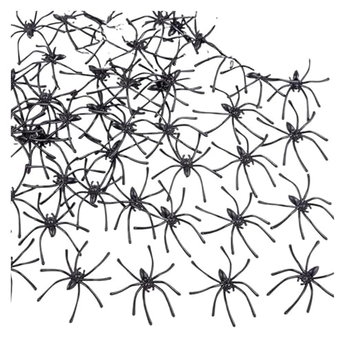 4,5 x 5 cm Künstliche Plastikspinnen Mini-Spinne Schwarze Gefälschte Spinnen Halloween-Streich-Requisiten for Halloween-DIY-Party-Dekoration(20Pcs) von GLSZNQO