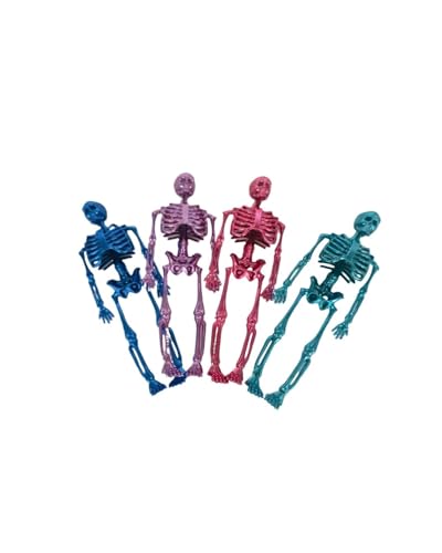 40 cm Halloween Skelett in menschlicher Form, bewegliches Skelett, Knochen in menschlicher Form, Halloween-Horror-Dekorationen, Spukhaus-Horror-Requisiten(Blue) von GLSZNQO