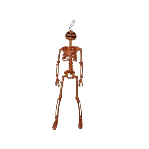 40 cm Halloween Skelett in menschlicher Form, bewegliches Skelett, Knochen in menschlicher Form, Halloween-Horror-Dekorationen, Spukhaus-Horror-Requisiten(Dark Khaki) von GLSZNQO