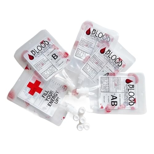 5 stücke 2025 Halloween Feier Rolle Spielen Erschreckend Blut Getränke Taschen Zombie Vampire Party Delecoration Liefert DIY Requisiten von GLSZNQO