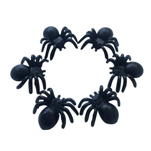 50/20 stücke Mini Spinne Neuheit Lustiger Witz Streich Kunststoff Gefälschte Spinne Spielzeug Realistische Requisiten Halloween Decor Simulation Heikles Spielzeug(50pcs) von GLSZNQO