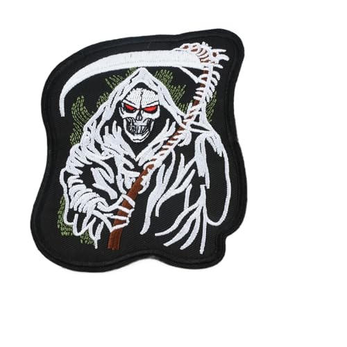 Computer Stickerei Fledermaus Halloween Tuch Aufkleber Dämon Kürbis Kleidung Patch Aufkleber Spinnennetz Horror Katze Stickerei Labelz(Army Green) von GLSZNQO