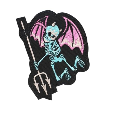 Computer Stickerei Fledermaus Halloween Tuch Aufkleber Dämon Kürbis Kleidung Patch Aufkleber Spinnennetz Horror Katze Stickerei Labelz(Orange) von GLSZNQO