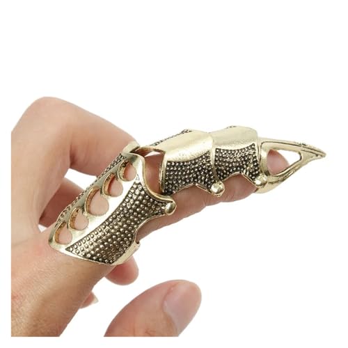 Danganronpa Fingerknochenring Dangan Ronpa Gothic Celestia Ludenberg Punk Fingerringe Klassische heiße Halloween Cosplay Requisiten(Bronze Color) von GLSZNQO