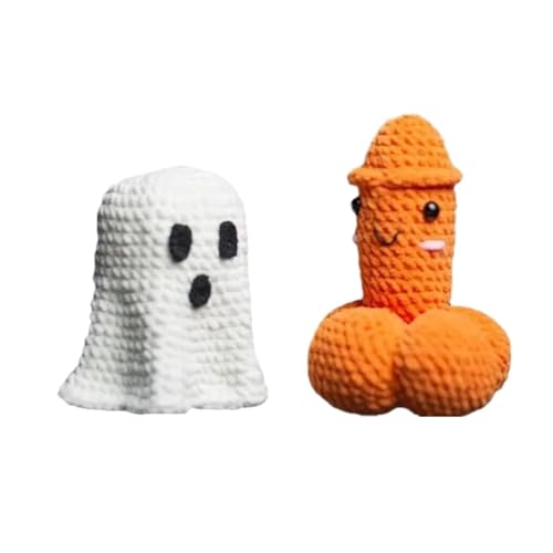 GLSZNQO 1 Set Handgemachte Mini Halloween Häkeln Decor Kürbis Geister Figuren Kreative Miniatur Ornamente for Party GLSZNQO 1 Set Handgemachte Mini Halloween Häkeln Decor Kürbis Geister Figuren Kreative Miniatur Ornamente for Party von GLSZNQO