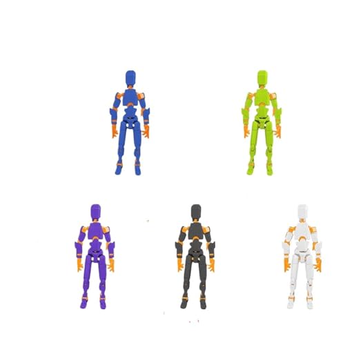 GLSZNQO 3 Stück – Lucky Puppets 13 Puppe, Robotermodell mit Mehreren Styling-Kombinationen, Coole Roboterpuppe als Schreibtischdekoration(5PC-B40-Dall) von GLSZNQO