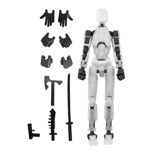 GLSZNQO 3 Stück – Lucky Puppets 13 Puppe, Robotermodell mit Mehreren Styling-Kombinationen, Coole Roboterpuppe als Schreibtischdekoration(B4012) von GLSZNQO
