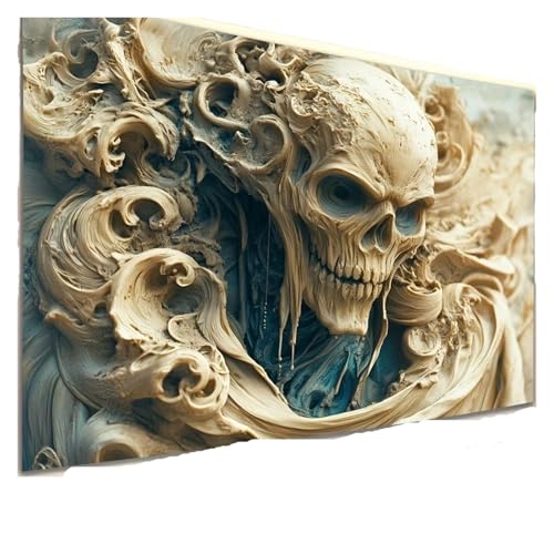 GLSZNQO 3D Totenkopf Wandteppich Fantasy Skulptur Büro Deko Kunst Hängende Dekoration Wohnzimmer Schlafzimmer Party Dekoration(320x180cm) von GLSZNQO