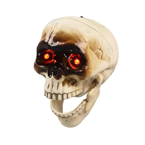 GLSZNQO Halloween Induktion Elektrischer Offener Mund Schädel Leuchtender Ton Hängender Schädel Hof Geheimer Raum Spukhaus Ruinen GLSZNQO Halloween Induktion Elektrischer Offener Mund Schädel Leuchtender Ton Hängender Schädel Hof Geheimer Raum Spukhaus Ruinen von GLSZNQO