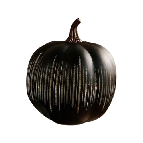 GLSZNQO Kürbisse Halloween Kürbis Lampe Fee Urlaub Dekorationen LED mit Timer Ornamente(Black L) von GLSZNQO