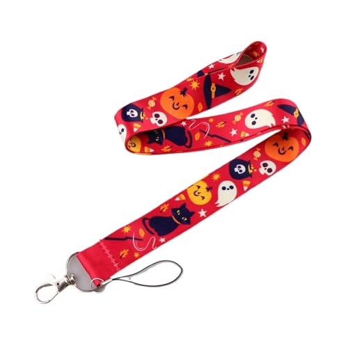 Halloween-Geist, süßer Kürbis, Umhängeband, Schlüsselanhänger, Ausweishalter, Ausweishalter, Hängeseil, schmücken Schlüsselbänder for Schlüsselanhänger, Geschenke for Kinder(14) von GLSZNQO
