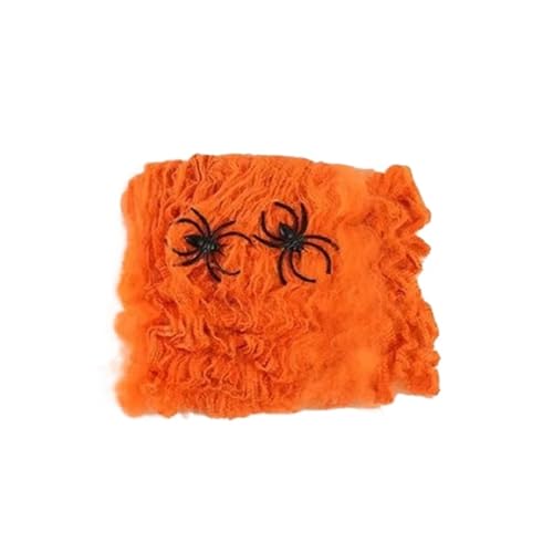 Halloween Künstliche Elastische Spinne Web Horror Spukhaus Hof Szene Anordnung Halloween Party Faux Dekorative Requisiten 2025(Clear) von GLSZNQO