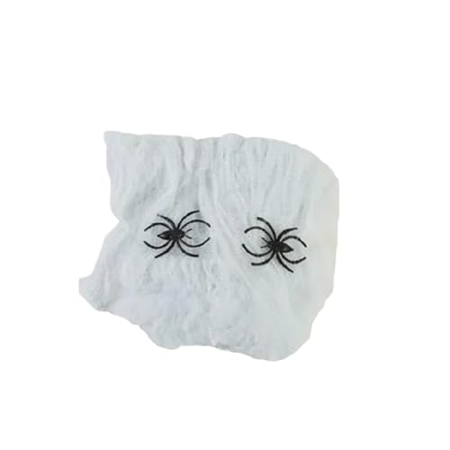 Halloween Künstliche Elastische Spinne Web Horror Spukhaus Hof Szene Anordnung Halloween Party Faux Dekorative Requisiten 2025(Colored) von GLSZNQO
