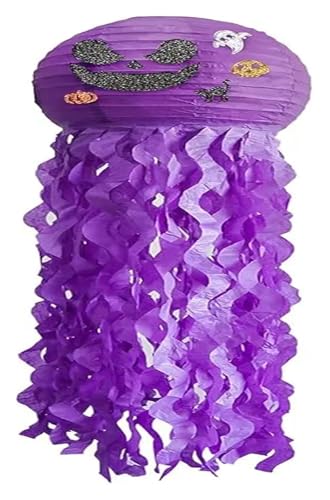 Halloween-Kürbislaternen, Geisterdekorationen for den Außenbereich, Party-Dekorationszubehör for Zuhause, gruselige Halloween-Requisiten for Feiern(Purple) von GLSZNQO