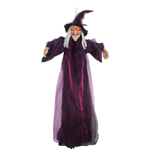 Halloween Lebensgroße Sprechende Hexe Outdoor Lila Gruselige Animatronic Hexen Deko Requisite Halloween Dekoration Rote Augen Animierte Hexe Halloween Lebensgroße Sprechende Hexe Outdoor Lila Gruselige Animatronic Hexen Deko Requisite Halloween Dekoration Rote Augen Animierte Hexe von GLSZNQO