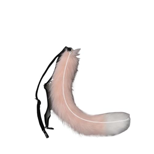 Kostüm Requisiten Anime Tierschwanz Cosplay Kostüme Requisiten Katze Fuchs Plüsch Schwänze Rollenspiel Halloween Party Kawaii Zubehör(Pink) von GLSZNQO