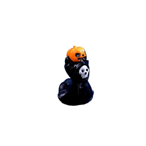 Mini Halloween Ornament Cartoon Hexe Gespenst Kürbis Figurine Micro Landschaft Puppenhaus Modell Auto Innen Desktop Dekoration(A3) von GLSZNQO