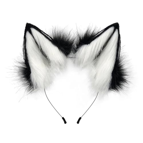 Pelzigen Tier Katze Fuchs Ohr Haar Hoops Einstellbare Halloween Kopfschmuck Cosplay Party Kostüm Requisiten Headwear Haar Zubehör(Style6) von GLSZNQO