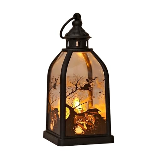 Retro Wind Handheld Nachtlicht Halloween Hängendes Dekor Candlelight Spooky Castle Party Dekoration Lieferungen Festival Lieferungen(1pc B) von GLSZNQO
