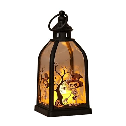 Retro Wind Handheld Nachtlicht Halloween Hängendes Dekor Candlelight Spooky Castle Party Dekoration Lieferungen Festival Lieferungen(1pc C) von GLSZNQO