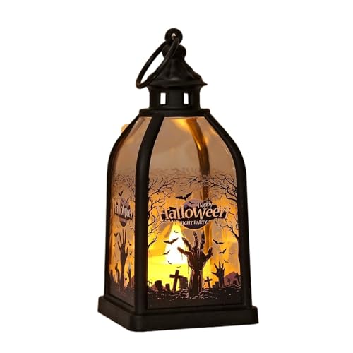 Retro Wind Handheld Nachtlicht Halloween Hängendes Dekor Candlelight Spooky Castle Party Dekoration Lieferungen Festival Lieferungen(1pc D) von GLSZNQO