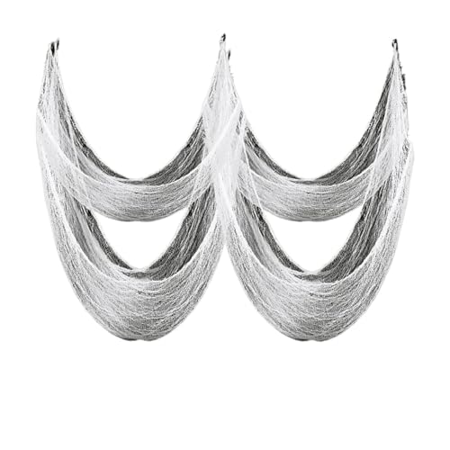 Schwarze Halloween-Gaze, 72 x 186 cm, gruseliges Tuch, schwarzes Netz, Spinnennetz-Dekor, Halloween-Horror-Haus-Party-Dekoration(Colored) von GLSZNQO
