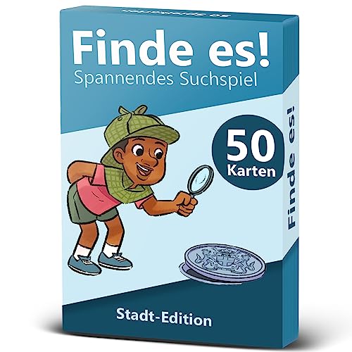 GLÜCKSWOLKE - Finde es I Die Stadt neu entdecken I Schatzsuche - Spiele für Kinder ab 5, 6, 7, 8, 9 Jahre I Reisespiele Stadtspiel I Beschäftigung für Urlaub Reisen I Kinderspiele für Junge & Mädchen von GLÜCKSWOLKE