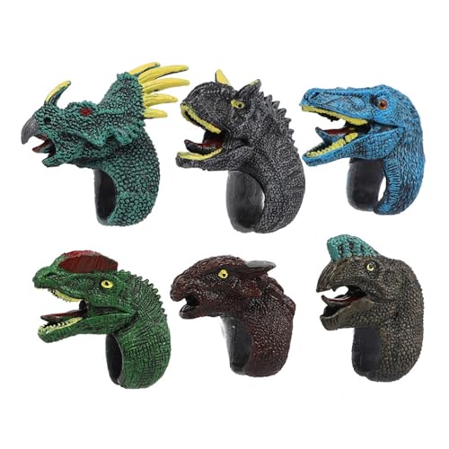 6 PCs Lustige Fingerpuppen Tierringe Interaktive Spielzeug Simulierte Dinosaurier Wildlife Open Flexible Simulierte Dinosaurier Wildlife Flexible Interaktive Unterhaltung 6 PCs Lustige Fingerpuppen Tierringe Interaktive Spielzeug Simulierte Dinosaurier Wildlife Open Flexible Simulierte Dinosaurier Wildlife Flexible Interaktive Unterhaltung von GMBYLBY