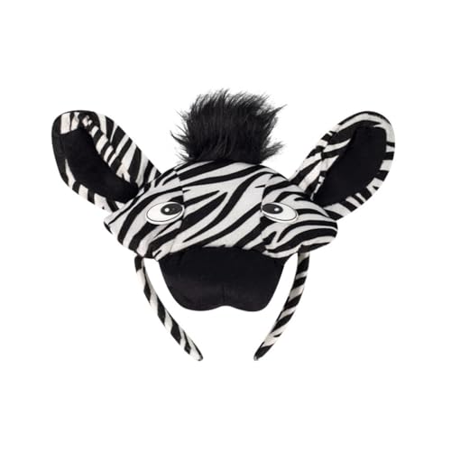 GMBYLBY 1/3/4-teiliges Zebras-Kostüm, Ohren, Stirnband, Schwanz, Fliege, Set, Tier-Kostüm, Halloween, Cosplay von GMBYLBY