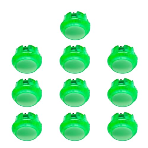 GMBYLBY 10 x Videospielkonsolenstart-Cion-Schalter, 24 mm/30 mm, Arcade-Druckknopf-Controller-Zurücksetzen von GMBYLBY