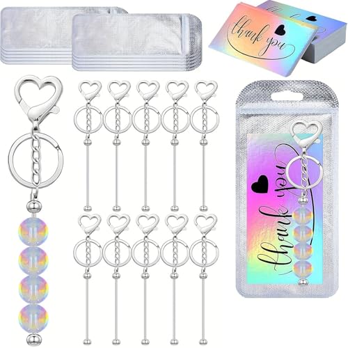 GMBYLBY 10pcs Heart Keychain Craft Set Für Einzigartige Geburtstagsgeschenke Handwerk Mit Wiederverwendbaren Taschen Und Danke Karten GMBYLBY 10pcs Heart Keychain Craft Set Für Einzigartige Geburtstagsgeschenke Handwerk Mit Wiederverwendbaren Taschen Und Danke Karten von GMBYLBY
