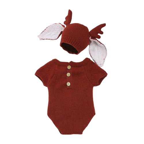 GMBYLBY Baby Großes Ohrhorn Strampler Outfit Baby Fotoshooting Fotografie Requisiten Für Säuglingsfoto Kostümkleidung von GMBYLBY