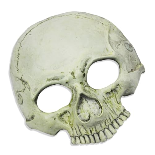 GMBYLBY Blutiges Totenkopf-Skelett, halbes Gesicht, PU, schäumendes Skelett für Halloween, Spukhäuser, Cosplay-Party von GMBYLBY