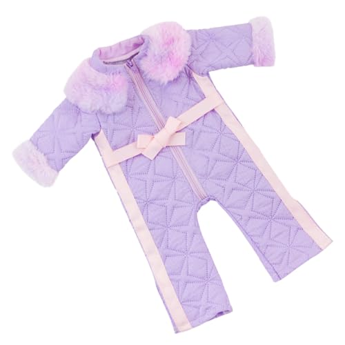 GMBYLBY Bogenwinter Overalls Für 16/18 Zoll Mädchen Puppen Mantel Mädchen Geburtstag Geschenke Elegant Bow Long Coat von GMBYLBY