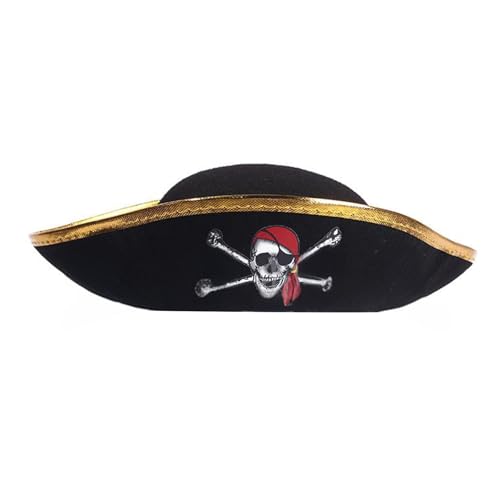 GMBYLBY Cosplay Captain Für Frauen Männer Halloween Kostüm Tricorne Cosplay Pirate Hat Bühnenbühne Auftritte CHARED HAS von GMBYLBY